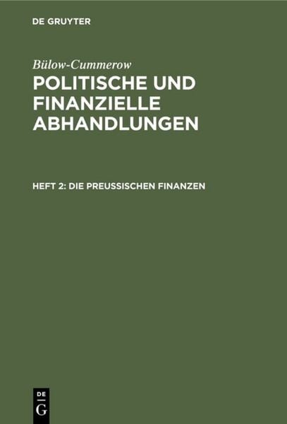 Produktbild: Die preu&szlig;ischen Finanzen