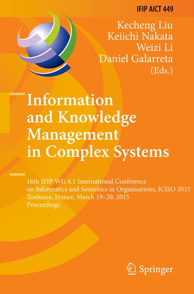 Produktbild: Information and Knowledge Management in Complex Systems