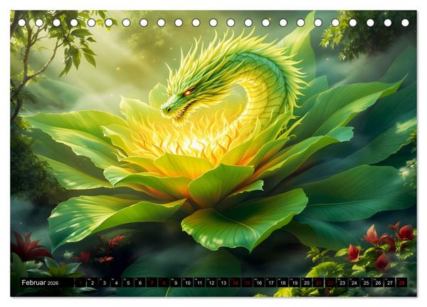 Produktbild: Mythos trifft Botanik &ndash; Die geheimnisvollen Drachenpflanzen (Tischkalender 2026 DIN A5 quer), CALVENDO Monatskalender