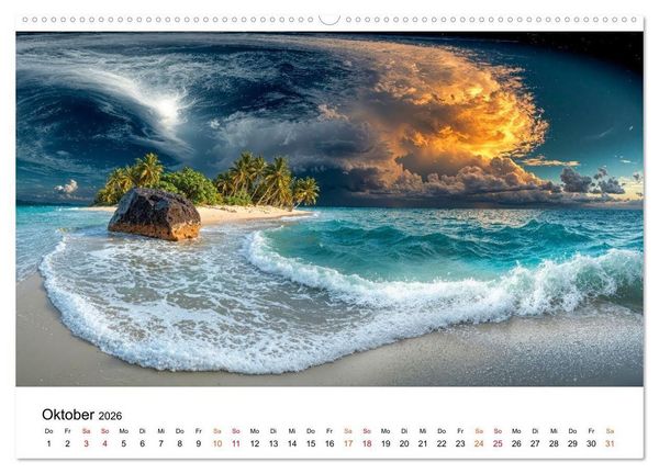 Produktbild: Inseln der Sehnsucht - Versteckte Paradiese (Wandkalender 2026 DIN A2 quer), CALVENDO Monatskalender