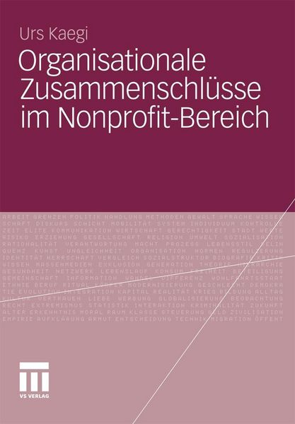 Produktbild: Organisationale Zusammenschl&uuml;sse im Nonprofit-Bereich