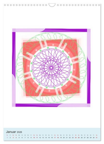 Produktbild: Transluzent-Mandalas (Wandkalender 2026 DIN A3 hoch), CALVENDO Monatskalender