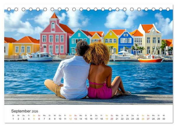 Produktbild: Cura&ccedil;ao - paradiesische Insel in der Karibik (Tischkalender 2026 DIN A5 quer), CALVENDO Monatskalender