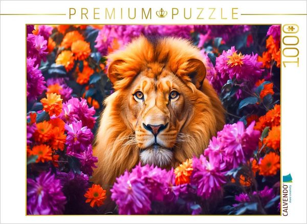 CALVENDO Puzzle Löwe | 1000 Teile Lege-Größe 64x48cm Foto-Puzzle für glückliche Stunden