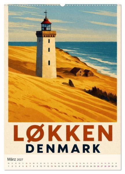 Produktbild: Hyggelige City-Poster D&auml;nemark (Wandkalender 2027 DIN A2 hoch), CALVENDO Monatskalender