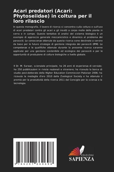 Produktbild: Acari predatori (Acari: Phytoseiidae) in coltura per il loro rilascio