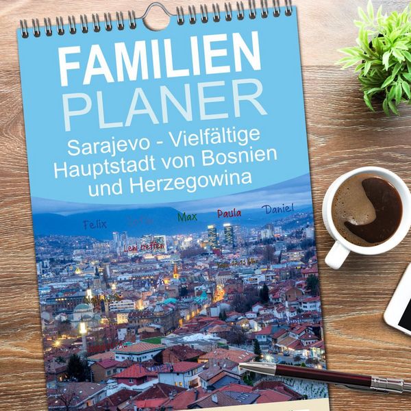 Produktbild: Familienplaner 2026 - Sarajevo - Vielf&auml;ltige Hauptstadt von Bosnien und Herzegowina mit 5 Spalten (Wandkalender, 21 x 45 cm) CALVENDO