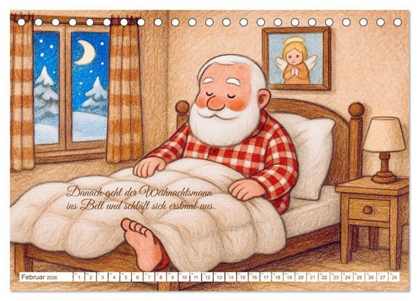 Produktbild: Was macht der Weihnachtsmann? (Tischkalender 2026 DIN A5 quer), CALVENDO Monatskalender
