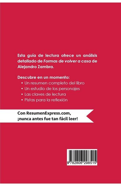 Produktbild: Formas de volver a casa de Alejandro Zambra (Gu&iacute;a de lectura)