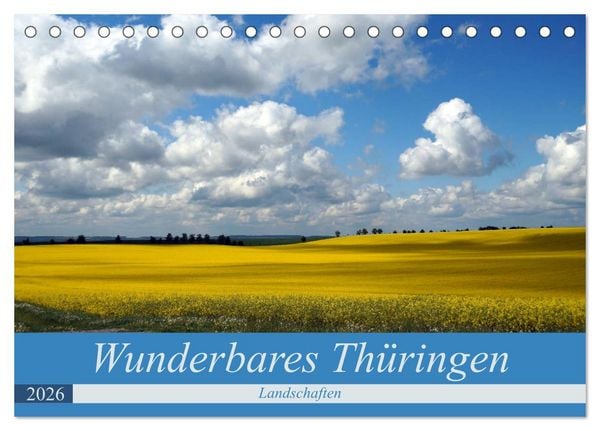 Produktbild: Wunderbares Th&uuml;ringen - Landschaften (Tischkalender 2026 DIN A5 quer), CALVENDO Monatskalender