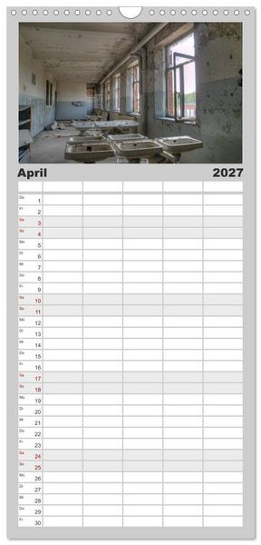 Produktbild: Familienplaner 2027 - Lost Places in Deutschland mit 5 Spalten (Wandkalender, 21 x 45 cm) CALVENDO