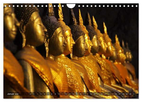 Produktbild: Buddhas tief im Fels (Wandkalender 2026 DIN A4 quer), CALVENDO Monatskalender