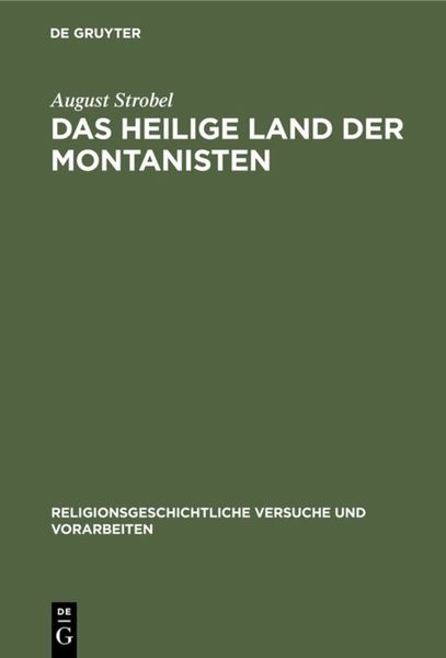 Produktbild: Das heilige Land der Montanisten