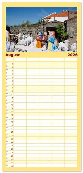 Produktbild: Familienplaner 2026 - Fatima: Ein Besuch in Portugals heiligem Herz mit 5 Spalten (Wandkalender, 21 x 45 cm) CALVENDO