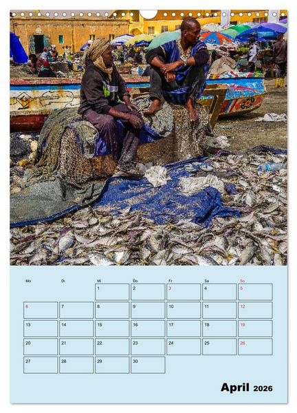Produktbild: Lebendiges Westafrika - Mauretanien, Senegal, Guinea, Bissau (Wandkalender 2026 DIN A3 hoch), CALVENDO Monatskalender