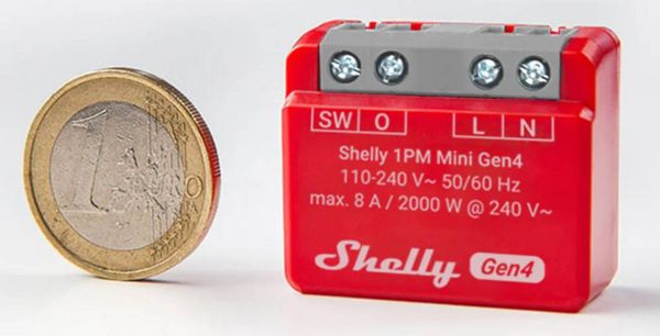 Produktbild: Shelly 1PM Mini Gen4 Funk-Schalter