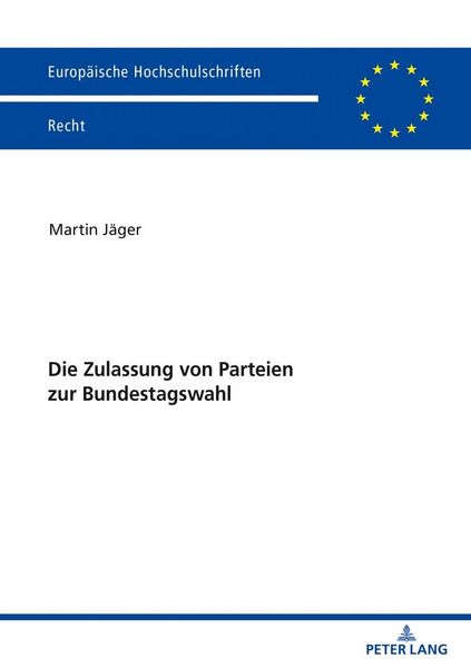 Produktbild: Die Zulassung von Parteien zur Bundestagswahl