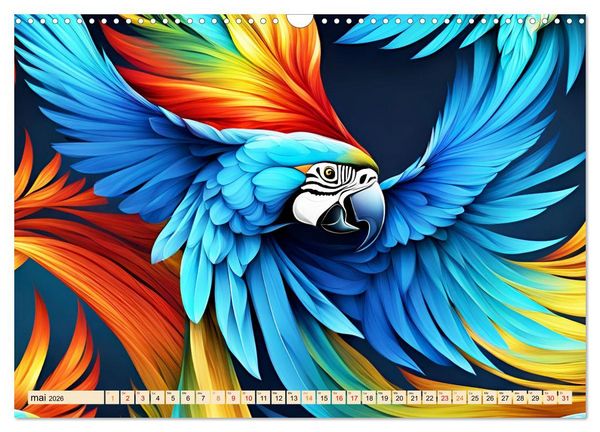 Produktbild: Les fractales animales (Calendrier mural 2026 DIN A3 vertical), CALVENDO calendrier mensuel