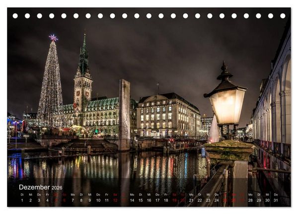 Produktbild: Deutschland Impressionen bei Nacht (Tischkalender 2026 DIN A5 quer), CALVENDO Monatskalender