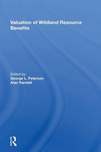 Produktbild: Valuation Of Wildland Resource Benefits