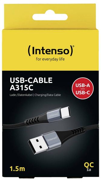 Produktbild: Intenso USB-Kabel 1.5m Schwarz 7901100