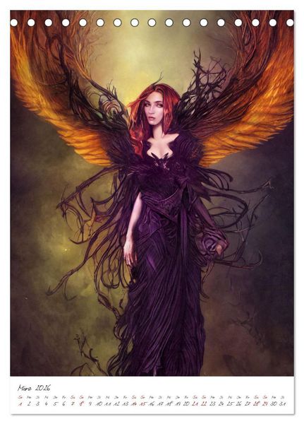 Produktbild: Dark Fantasy Art - Zeit der Helden (Tischkalender 2026 DIN A5 hoch), CALVENDO Monatskalender