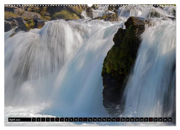 Produktbild: Wasserf&auml;lle Islands (Wandkalender 2026 DIN A2 quer), CALVENDO Monatskalender