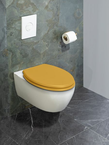 Produktbild: WC-Sitz Mod. Prima Senfgelb matt, MDF, zertifiziert