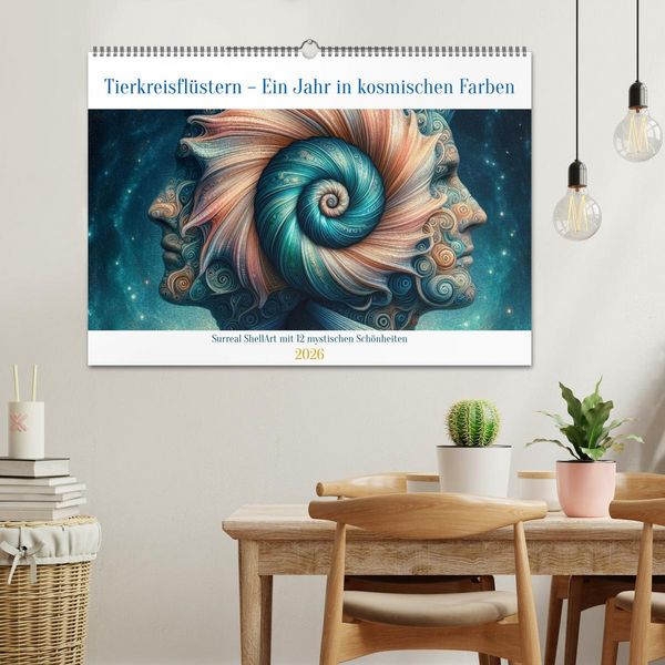 Produktbild: Tierkreisfl&uuml;stern &ndash; Ein Jahr in kosmischen Farben (Wandkalender 2026 DIN A2 quer), CALVENDO Monatskalender