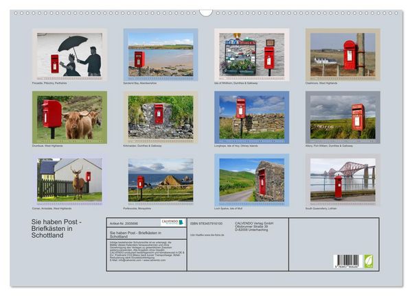 Produktbild: Sie haben Post - Briefk&auml;sten in Schottland (Wandkalender 2026 DIN A2 quer), CALVENDO Monatskalender