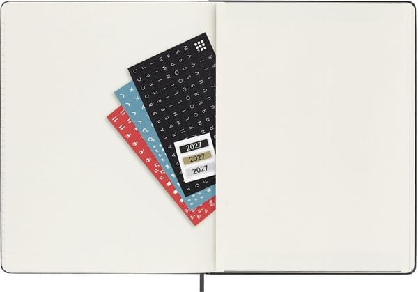 Produktbild: Moleskine 12 Monate Pro Wochen Notizkalender 2027, Pro XL, 1 Wo = 2 Seiten, vertikal, Spalten f&uuml;r Notizen, fester Einband, Schwarz<BR>