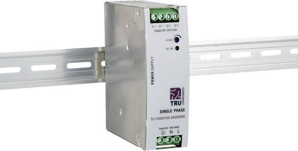 Produktbild: TRU COMPONENTS TC-10580792 Hutschienen-Netzteil (DIN-Rail) 24 V/DC 5 A 120 W Anzahl Ausg&auml;nge:1 x Inhalt 1 St.