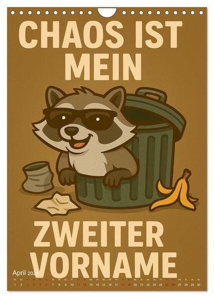 Produktbild: Tierisch eigenwillig - Weil normal langweilig w&auml;re (Wandkalender 2026 DIN A4 hoch), CALVENDO Monatskalender