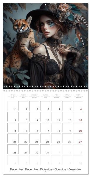 Produktbild: Sensual Women and Exotic Wildlife (Wall Calendar 2026 12 &times; 12 Inch) CALVENDO 12 Month Wall Calendar