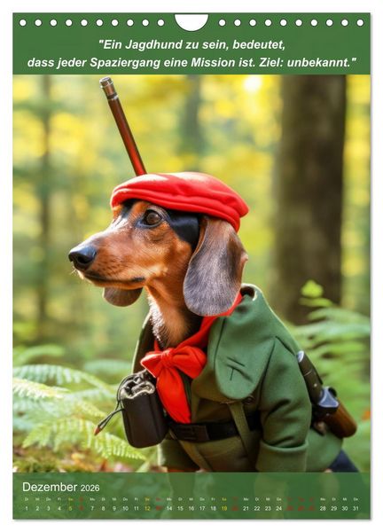 Produktbild: Lustige Jagdhunde mit J&auml;gerlatein (Wandkalender 2026 DIN A4 hoch), CALVENDO Monatskalender