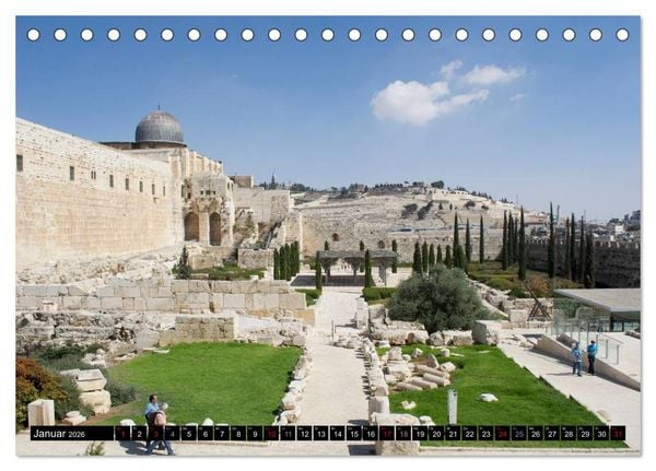 Produktbild: Jerusalem - die Goldene Stadt (Tischkalender 2026 DIN A5 quer), CALVENDO Monatskalender