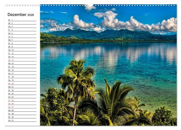Produktbild: S&uuml;dsee-Inseln. Von Fidschi bis Bora Bora (Wandkalender 2026 DIN A2 quer), CALVENDO Monatskalender