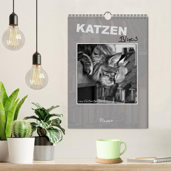 Produktbild: Katzen Blues / Planer (Wandkalender 2026 DIN A4 hoch), CALVENDO Monatskalender
