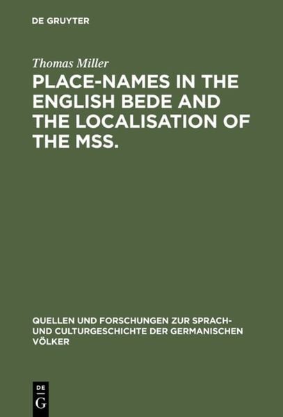 Produktbild: Place-names in the English Bede and the localisation of the mss.