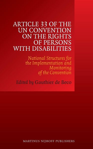 Produktbild: Article 33 of the Un Convention on the Rights of Persons with Disabilities