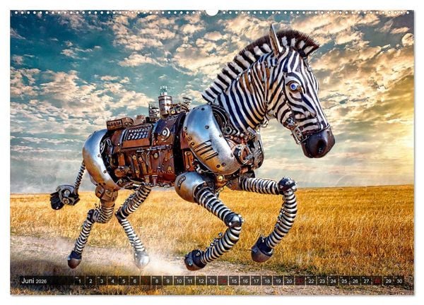 Produktbild: Die Roboter-Tierwelt (Wandkalender 2026 DIN A2 quer), CALVENDO Monatskalender
