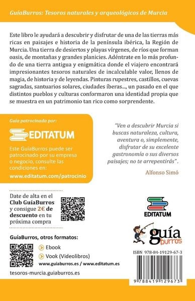 Produktbild: Gu&iacute;aBurros: Tesoros naturales y arqueol&oacute;gicos de Murcia