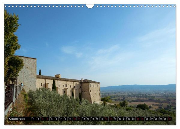 Produktbild: Assisi - Die Heimat des heiligen Franziskus und der heiligen Klara (Wandkalender 2026 DIN A3 quer), CALVENDO Monatskalender