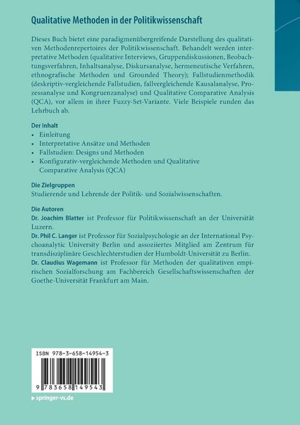 Produktbild: Qualitative Methoden in der Politikwissenschaft