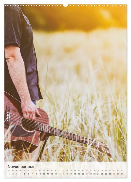 Produktbild: Gitarren Liebe (hochwertiger Premium Wandkalender 2026 DIN A2 hoch), Kunstdruck in Hochglanz