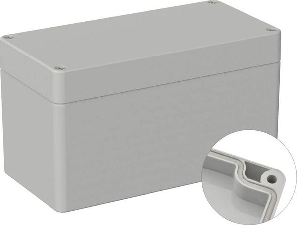 Produktbild: TRU COMPONENTS TC-9065668 Industrie-Geh&auml;use 160 x 80 x 90 ABS Lichtgrau (RAL 7035) 1St.