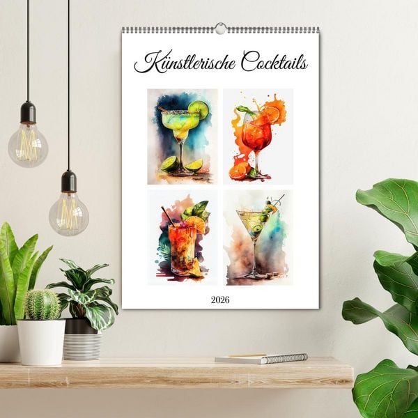 Produktbild: K&uuml;nstlerische Cocktails (Wandkalender 2026 DIN A2 hoch), CALVENDO Monatskalender