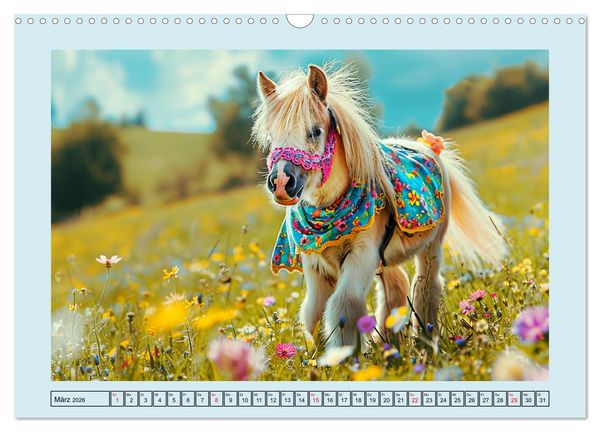 Produktbild: Pony-Parade. Stylisches Abenteuer auf kleinen Hufen (Wandkalender 2026 DIN A3 quer), CALVENDO Monatskalender