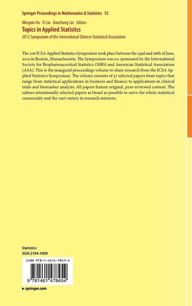 Produktbild: Topics in Applied Statistics