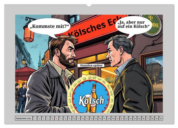 Produktbild: K&ouml;lscher Frohsinn auf K&ouml;lsch (Wandkalender 2026 DIN A2 quer), CALVENDO Monatskalender